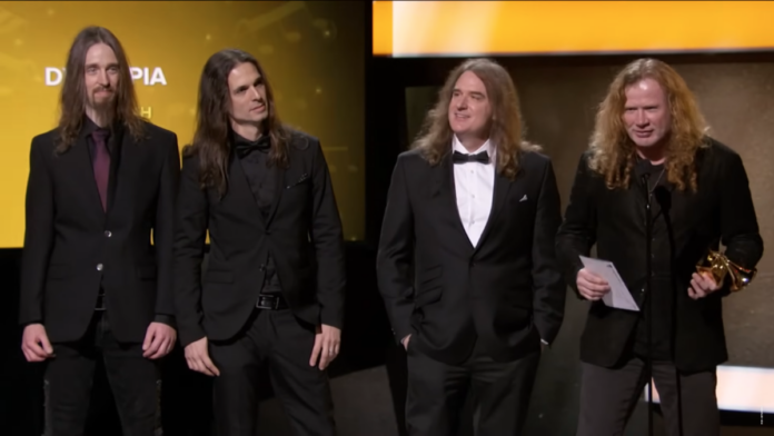 Megadeth Quem é o artista de Metal mais vencedor do Grammy Metallica!, diz David Ellefson sobre vitória do Megadeth ao som de Master of Puppets